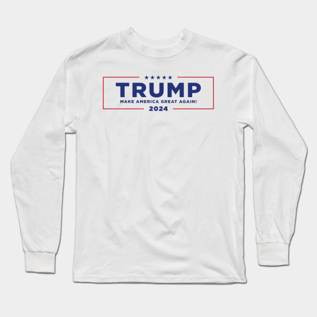 Trump 2024 Long Sleeve T-Shirt by MZeeDesigns